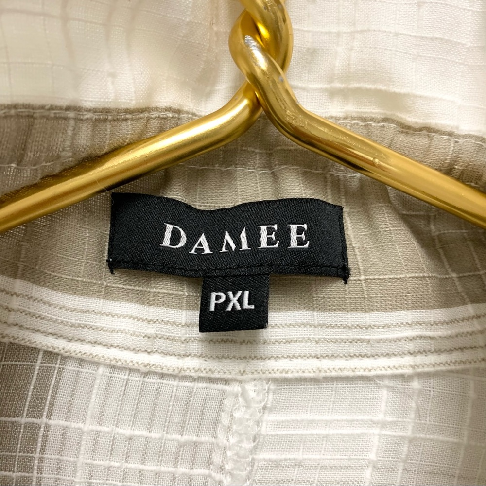 Damee Inc Jacket PXL Wired Stand Collar Lightweight‎ 3/4 Sleeve Lagenlook Artsy - Picture 10 of 11